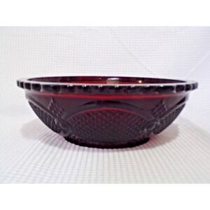 Vintage Avon Cape Cod 1876 Ruby Red Glass Serving Bowl‎ Colonial  Dinnerware